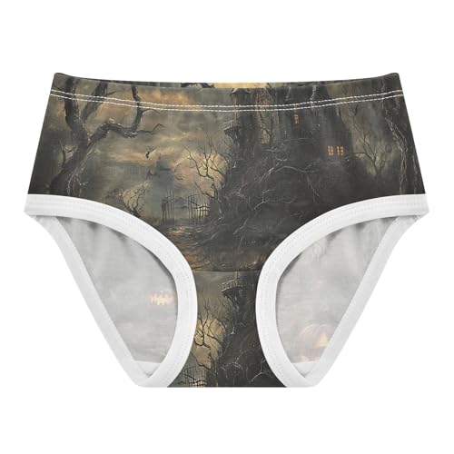Designer Toddler Girls Underwear 2t Cotton Little Girl Panties Halloween Night Spooky Pumpkins Underpants Briefs