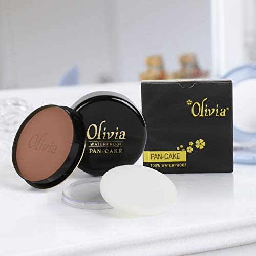 Image of Olivia 100% Waterproof Pan Cake Dark Egyptian Makeup Concealer 25g, Shade No.929 - Pack of 2