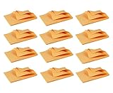Imusa USA 24 Pack Reusable Cuban Style Mop Cloth Super Absorbent Multi-Purpose Cleaning Shammy (Chamois) Towel Cloth, Orange