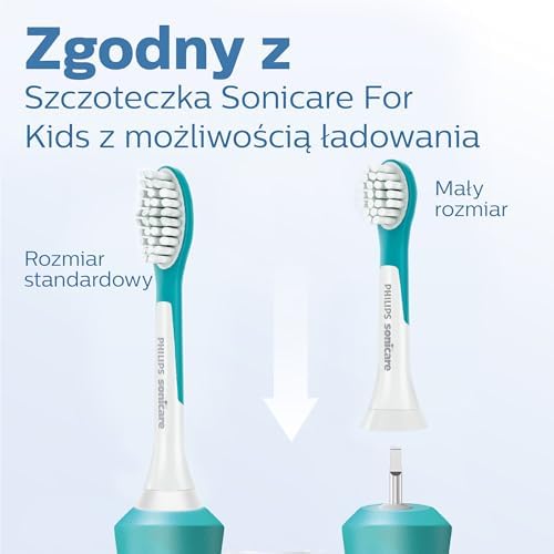 Główki szczoteczki sonicznej Philips Sonicare for Kids Original Compact dla dzieci powyżej 3 roku życia opakowanie 4 sztuk w kolorze niebieskim (model HX6034/33)