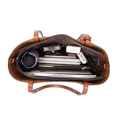 Sac seau en cuir ciré tout usage et grand cabas de shopping
