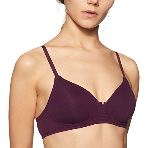 Image of Amante Every de Blue Solid Non-Wired Lightly Padded Everyday Bra