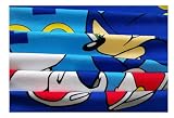 Theonoi Ręcznik dla Dzieci do Sauny, Plaży, Kąpieli 70 x 140 cm Prezent dla Chłopców Mikrofibra (Sonic)