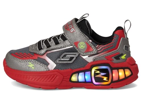 Skechers Boy's Light Storm 3 Sneaker, Gunmetal/Charcoal, 11 Little Kid4