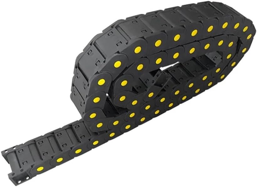 Large Cable Drag Chain 45 X 60mm 75mm 100mm 125mm 150mm 200mm L1000mm Nylon Cable Drag Chain Wire Carrier with End Connectors(75,45X60MM_Enclosed Type)