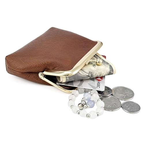 Image of Cute Floral Buckle Coin Purses Vintage Pouch Kiss-lock Change Purse Wallets