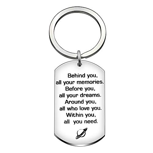 Preisvergleich Produktbild Schlüsselanhänger Best Friend Graduation Geschenk Schlüsselanhänger Behind You, All Your Memories.Before You, All Your Dreams.Around You, All who Love You.Within You, All You Need