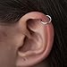 925 Sterling Silver Cartilage Earring - 18 Gauge Silver Earring with 8mm Piercing Hoop - Handmade Sterling Silver Cartilage Earring Hoop for Women