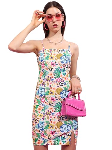 Image of Tokyo Talkies Women's Sleeveless Shoulder Straps Printed Dresses | Stylish Dresses | Casual Dresses