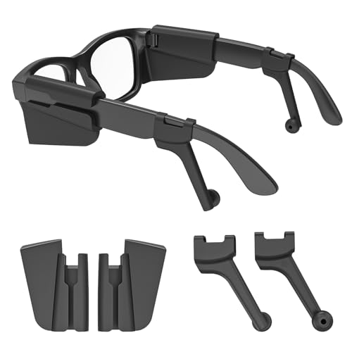 Silicone Glasses Side Shields and Privacy-Audio Ear Tips Compatible with Ray-Ban Meta Wayfarer/Skyler/Headliner Gen 2 & Oakley Meta HSTN Smart Glasses, Soft Clip-On Fit, Lightweight and Comfortable