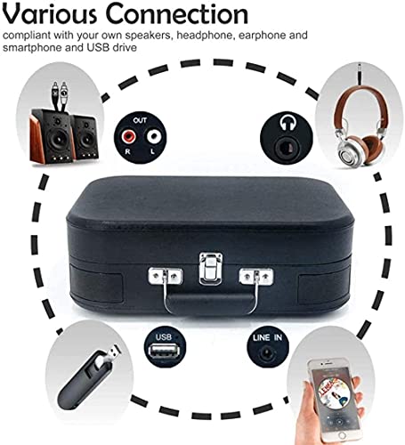 Gramophone, Lecteur de Vinyle avec 2 Haut-parleurs stéréo intégrés Platine Vinyle Phonographe Portable sans Fil avec… - Les Beatles, Paul McCartney, John Lennon, RIngo Starr, George Harrison Gramophone, Lecteur de Vinyle avec 2 Haut-parleurs stéréo intégrés Platine Vinyle Phonographe Portable sans Fil avec… – Image 3