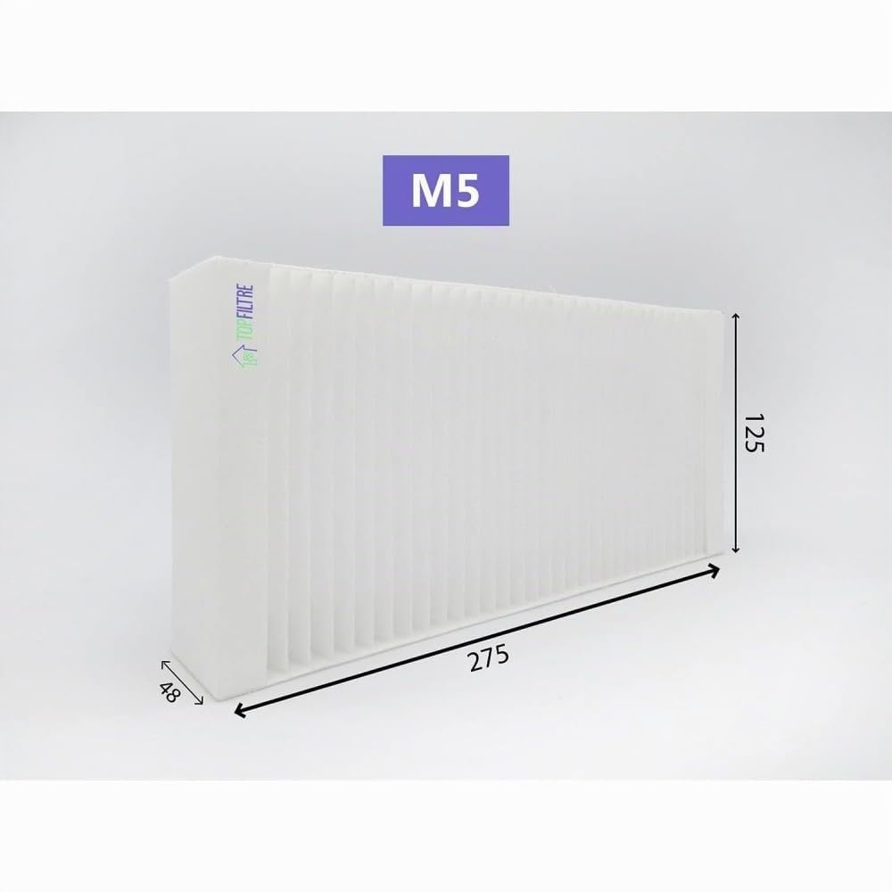 SINEA - 2 lots de Filtres G4 & M5 compatible VMC Double Flux UNELVENT Domeo 210/210 FL – 275x125x48 mm - haute efficacité de filtration de l'air