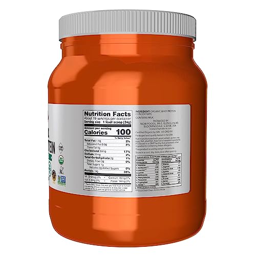Now Foods ANO-1052 Sports Nutrition, Certified Organic Whey Protein 19 G thumb #1