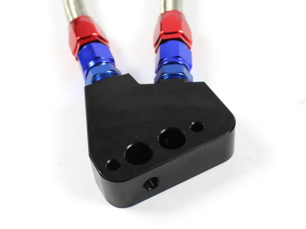 13 file di alluminio radiatore olio kit alluminio coperchio filtro olio adattatore 2 connettori 1/8" per sensori di temperatura e pressione per motori C5 C6 C7 LS1 LS2 LS3 LS6 LS7 LS9 Gen IV 1038030