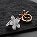 VIRAVENTO Gold Flower Ring for Women Trendy Silver Flower Ring Chunky Flower Rings Minimalist Floral Jewelry (Silver B)