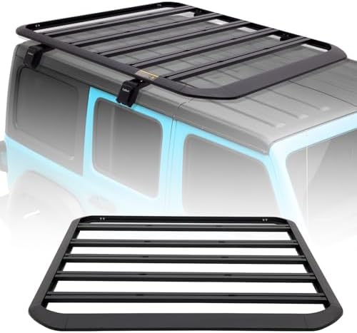 CALLIERT Aluminum Half Roof Rack Cargo Basket for JL 18-26 & JT 2...