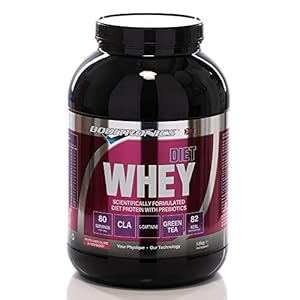 Boditronics Diet Whey Protein Powder with High Protein Blend and High doses of CLA, Vitamins C & E for Lean whey Protein Shake Powder (White Chocolate and Raspberry, 1.8kg)