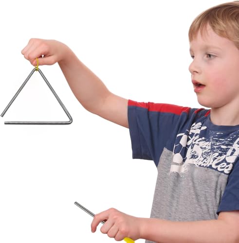 Triangel Musikinstrument, Triangle, Triangel Percussion, Triangel Instrumenten Set für Erwachsene, Kinder, Kleinkinder - Kinderspielzeugset