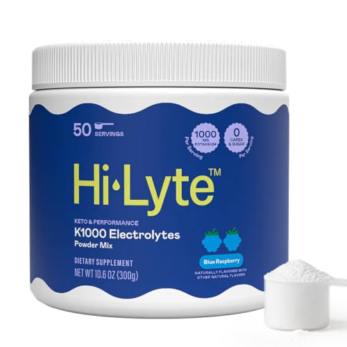 Hi-Lyte K1000 Electrolytes Powder Blue Raspberry 50 Servings