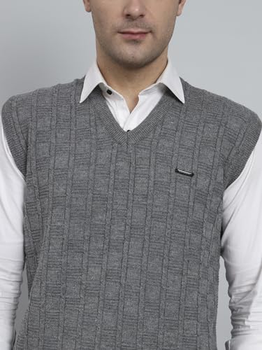 Image of eWools Men's Winterwear Woolen Self Cardigan Sweaters