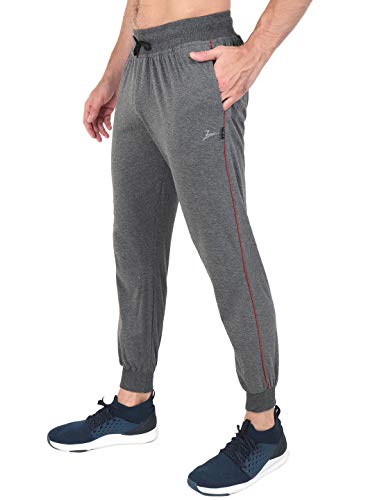 Image of Zeffit Men's Pc Cotton Ankle Grip Track Pant