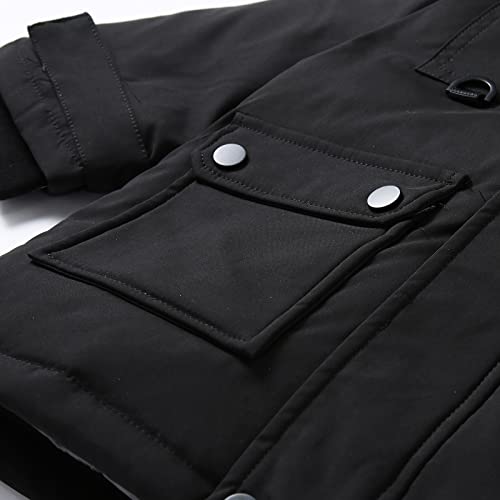 Child Puffer Long Jacket Little Girls Winter Windproof Fleece Hooded Down Coat Kids Thick Warm Padded Outerwear3