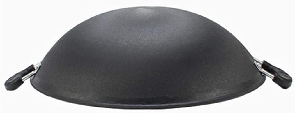 Cast Iron pan Big Pot Round Bottom Wok Uncoated Non Stick Double Ear Fryin pan Casserole Selected Kitchen pots Chinese cookware (36cm)