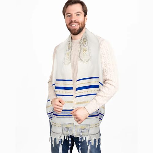 Tallit Prayer Shawl with Bag, Soft Fabric 70"x 20" Tallit Prayer Cloth Israel for Men & Women3