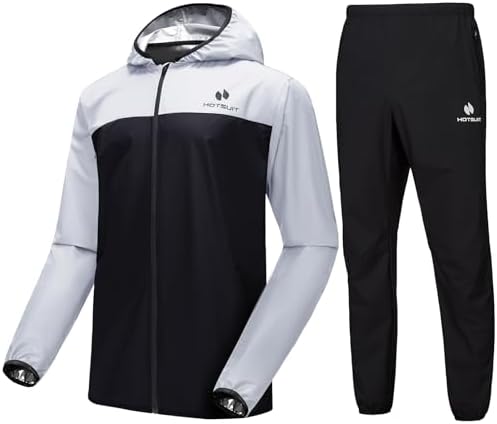 HOTSUIT Sauna Suit for Men Sweat Suits Gym Workout Exercise Sauna Jacket Pant Full Body