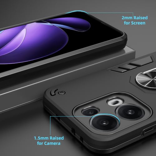 Image of NDCOM for Oppo Reno 13 Pro 5G Back Covers | Premium Oppo Reno 13 Pro 5G Cover | Stylish Protective Oppo Reno 13 Pro Back Cover | Ring Holder Case