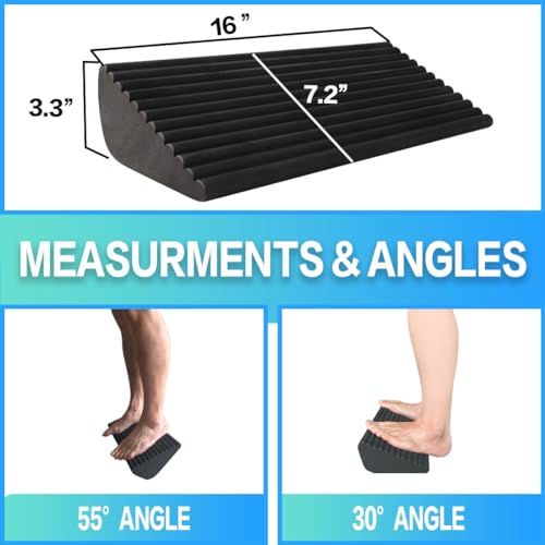 WINBOX Squat Wedge and Slant Board for Calf Stretching, Foot Stretcher for Physical Therapy, Calf Stretcher for Improving Mobility Balance and Strength Performance - Thumbnail 3