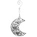 I Love You to The Moon and Back - Filigree Moon Christmas Ornament - Engraved Words in Heart Shape with Crystal Jeweled Accents - Red Gift Bag Included - 4