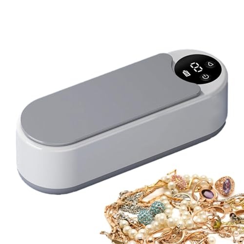 Ultrasonic Cleaning Machine, Ring Washer, Low Noise Cleaner with Reliable Build, Compact Utility with Smooth Application, 21.5 * 7.7 * 7.8cm Jewelry Accessory, Effective Solution for Watch Necklace