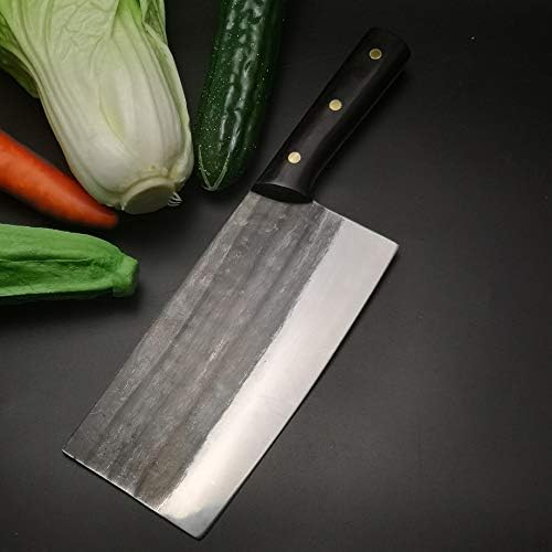 MAYiT Meat Cleaver Knife, 7.5 inch Home cleaver hand-forged Chinese kitchen knife professional chef knife Chinese