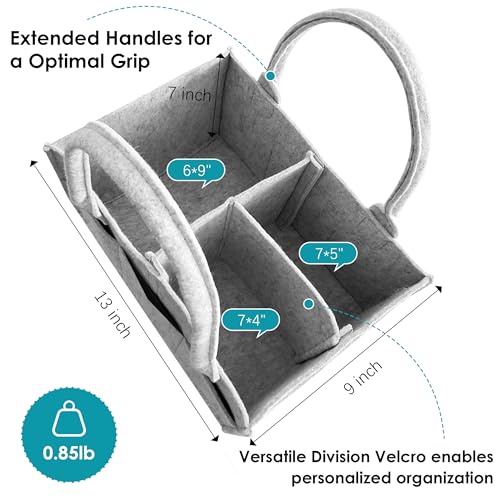 Cute Castle CC-CADDY-2-GREY Pack Diaper Caddy Organizer thumb #1