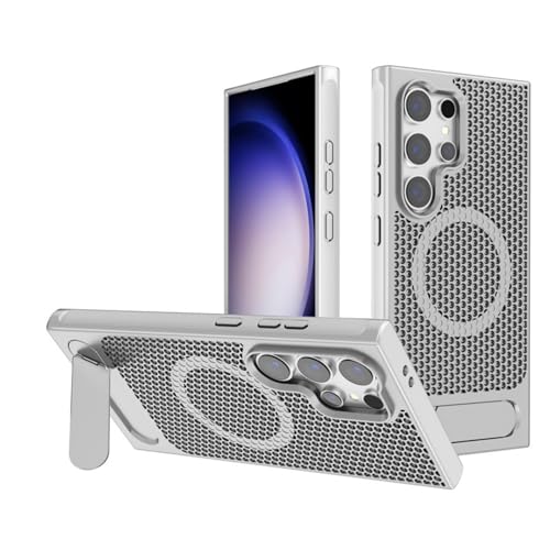 For Galaxy S24 Plus �p �P�[�X MagSafe�Ή� ��p ���M ���^ �}�b�g ���b�V���\�� ���� �ʋC�� ��p �X�^���h�t�� �M�����N�V�[S24 Plus �P�[�X�p �g�уJ�o�[ �}�O�l�b�g �����h�~ �y�� ���^ ������� �����h�~ �S��