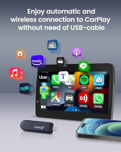 Image of Carlinkit MINI SE, PRO Series Wireless Adapter for OEM Wired CarPlay & OEM Wired Android Auto, Compatible with iOS 10 & Android 10 and Above, Fast Connection, No Latency - Deep Blue