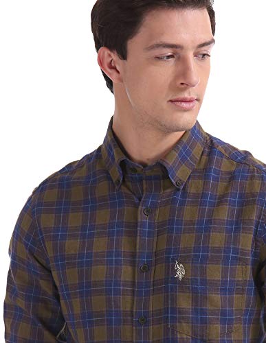 Image of U.S. POLO ASSN. Men's Checkered Regular fit Casual Shirt