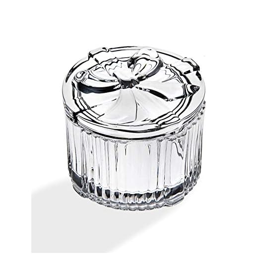 Godinger Crystal Gift Box with Bow, Holiday Jewelry Trinket Holder, Candy Dish