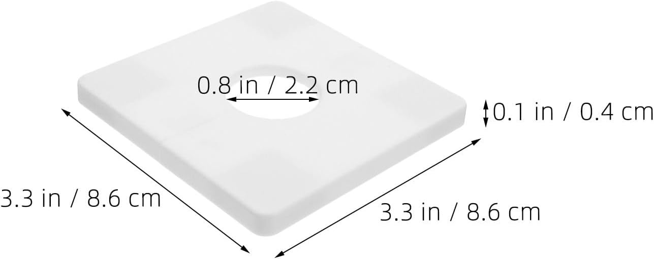 KICHOUSE 2pcs Decorative Pipe Hole Protector - Plastic Escutcheon Plate Cover for Shower, Kitchen, Toilet - Wall Split Pipe Flange Decoration Inner Dia 22 mm/0.87 In