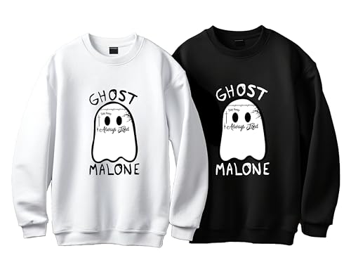 Ghost Sweatshirt, Halloween Sweatshirts, Malone Halloween Hoodies For Women and Men, Spooky Season Hoodies, Halloween Outfits for Women Multicolor4