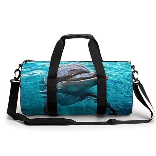 Duffel bag camping randonnée avec motif dauphin mignon 45cm