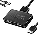 HDMI Splitter 1 in 2 Out, 4K HDMI Splitter for Dual Monitors, 1x2 HDMI Splitter 1 to 2 Amplifier Supports Full HD 1080P 3D for Xbox PS4 Fire Stick Blu-Ray HDTV (1 Source onto 2 displays)