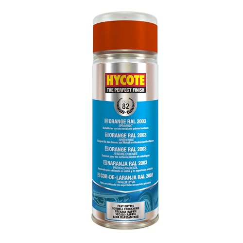 Hycote Fast Drying Aerosol Car Spray Paint, Orange RAL 2003, 400 ml