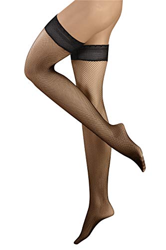 DIE STRUMPFMACHER Netzstrumpf halterlos, mittlere Maschengröße Einheit Einzelpack, Größe 36/38, Farbe schwarz Cover