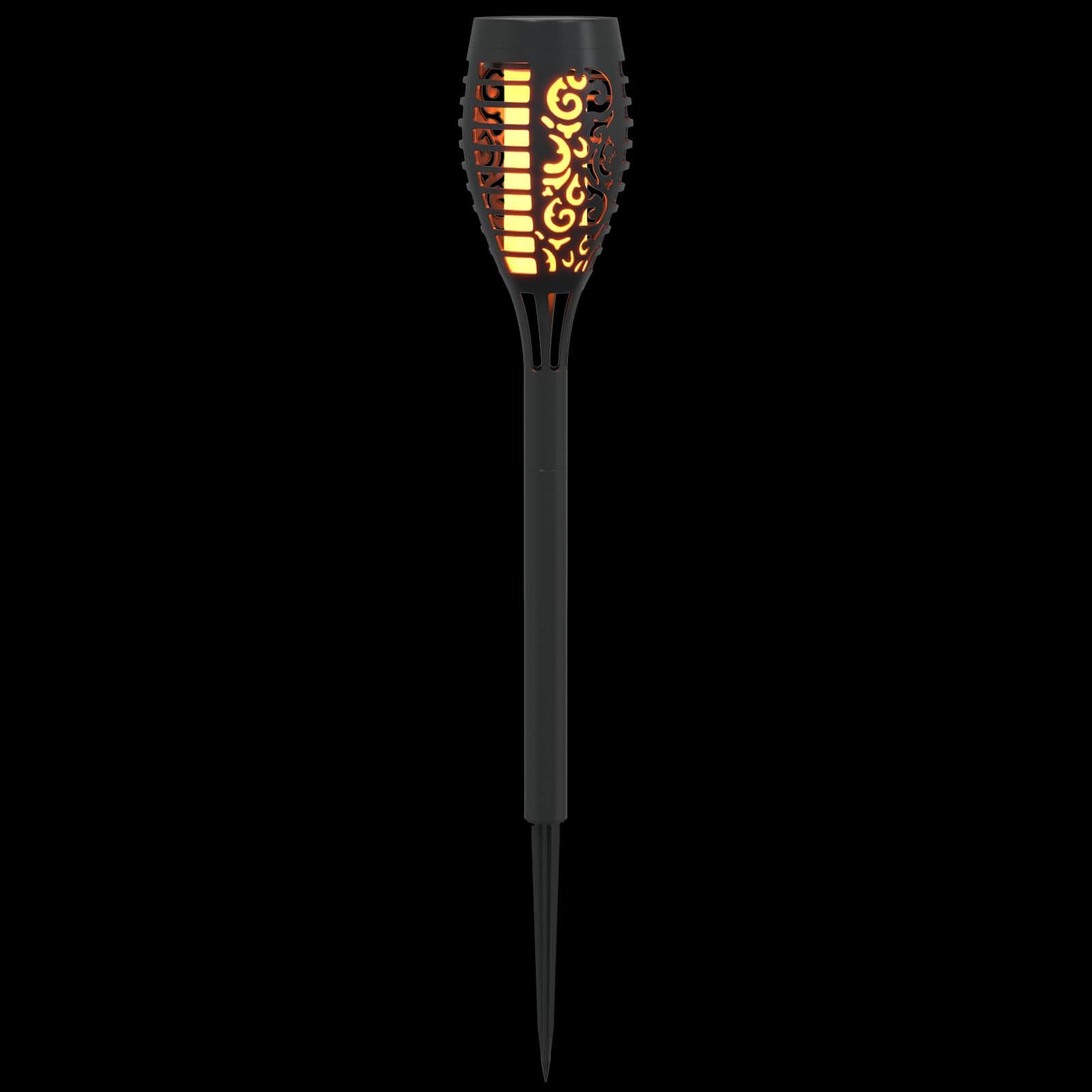 vidaXL Zewnętrzne lampy solarne ze szpikulcem podłogowym, 12 szt., 47,5 cm, nowoczesne oświetlenie ogrodowe, odporne na warunki atmosferyczne, solarne lampy LED, do podjazdów i szczytów, przyjazne dla