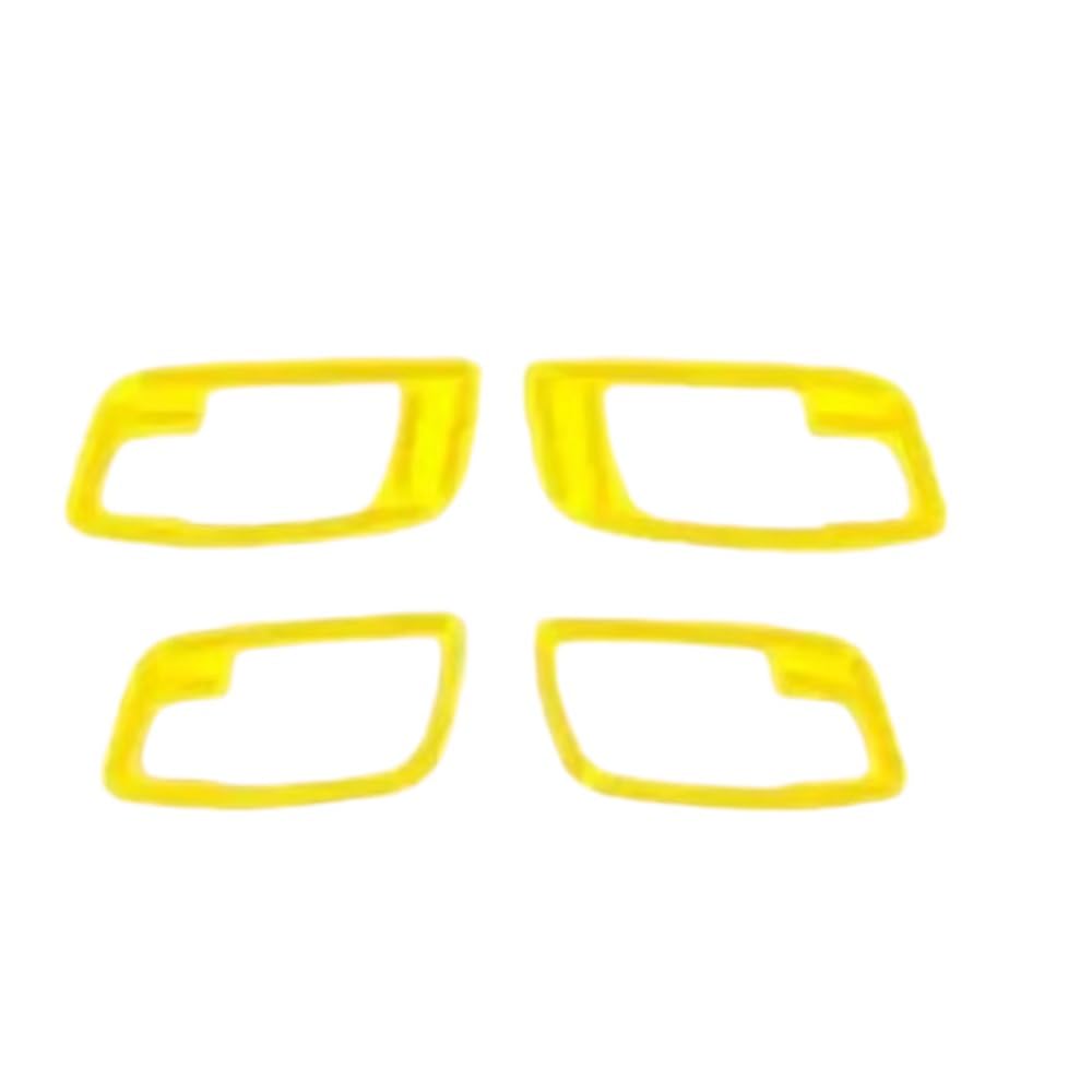 Car Inner Door Handle Bowl Decoration Cover Stickers for for Chrysler 300C 2011-2022 Interior Accessories Interior Trim Decal Decoration Accessories(Yellow)