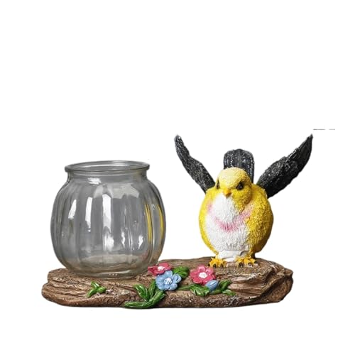 GFHTRELY Vaso di Fiori Vasi da Fiori idroponici for Piante Pothos, vasi in Vetro Trasparente, Decorazioni for scrivania Vasi da Fioriera(B)