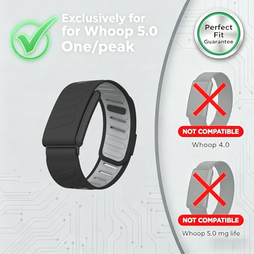 Image of Band Compatible with Whoop 5.0 Minimalist Silicone Multiple Colors Waterproof and Breathable Replacement Band for Whoop 5.0 Suitable for Various Scenarios for Men Women