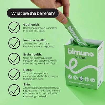 BIMUNO Prebiotic Fibre Supplement for Gut Health | High-Fibre Tasteless Soluble Powder | Supports Digestive Function | Suitable for Vegetarians | 30-Day Supply